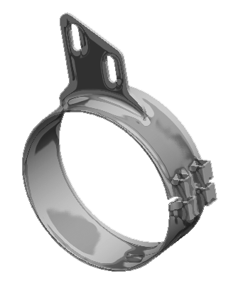 Lincoln Chrome 8 Inch Wide Exhaust Clamp