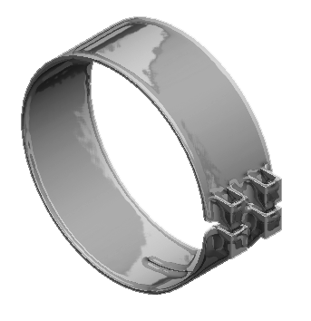 Lincoln Chrome 7 Inch Wide Exhaust Clamp