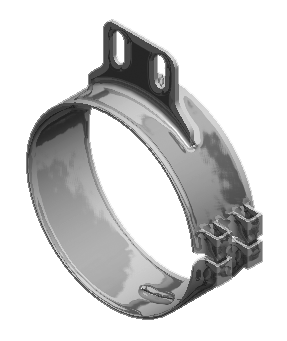 Lincoln Chrome 7 Inch Wide Exhaust Clamp