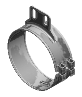 Lincoln Chrome 6 Inch Wide Exhaust Clamp