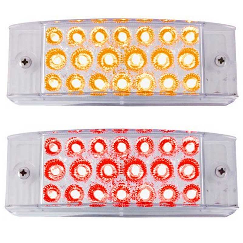 6 x 2 In Rectangular 20 LED Light w/ Reflector and Clear Lens - 2X6CA/ 2X6CR