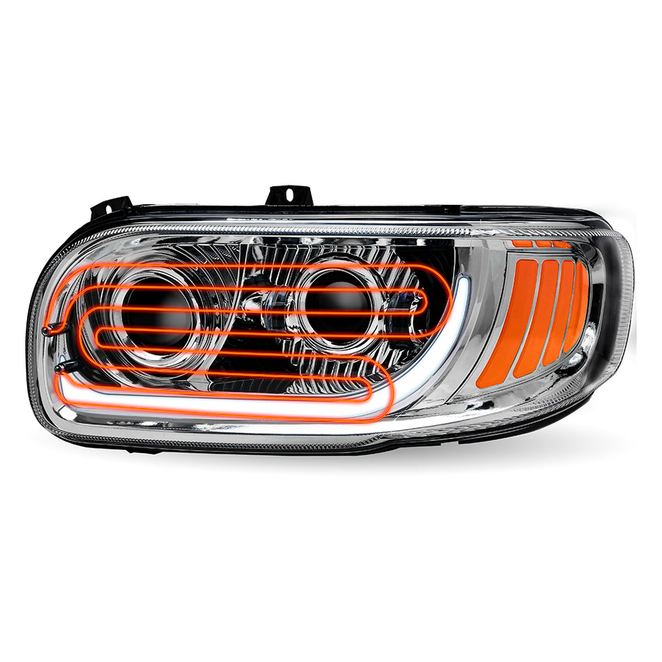 Trux Heated Chrome 389 LED Headlight