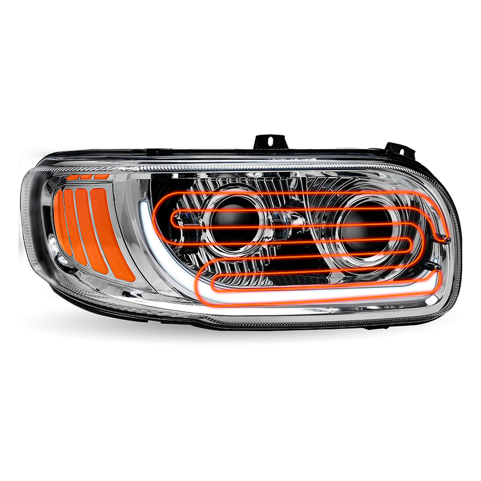 Trux Heated Chrome 389 LED Headlight