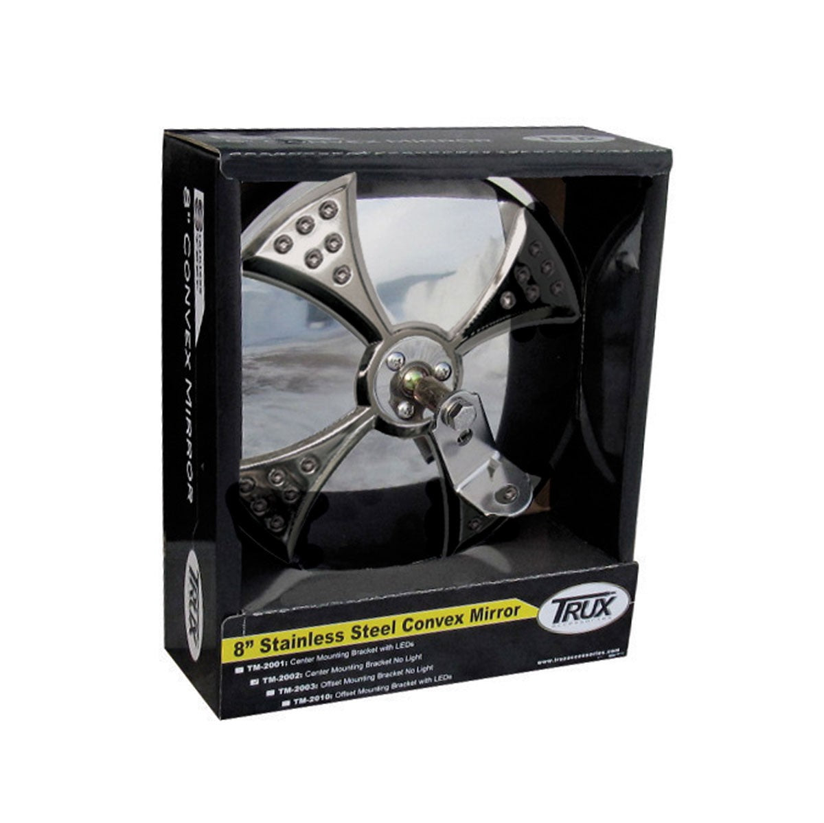 TRUX 8” Stainless Steel Convex Mirror