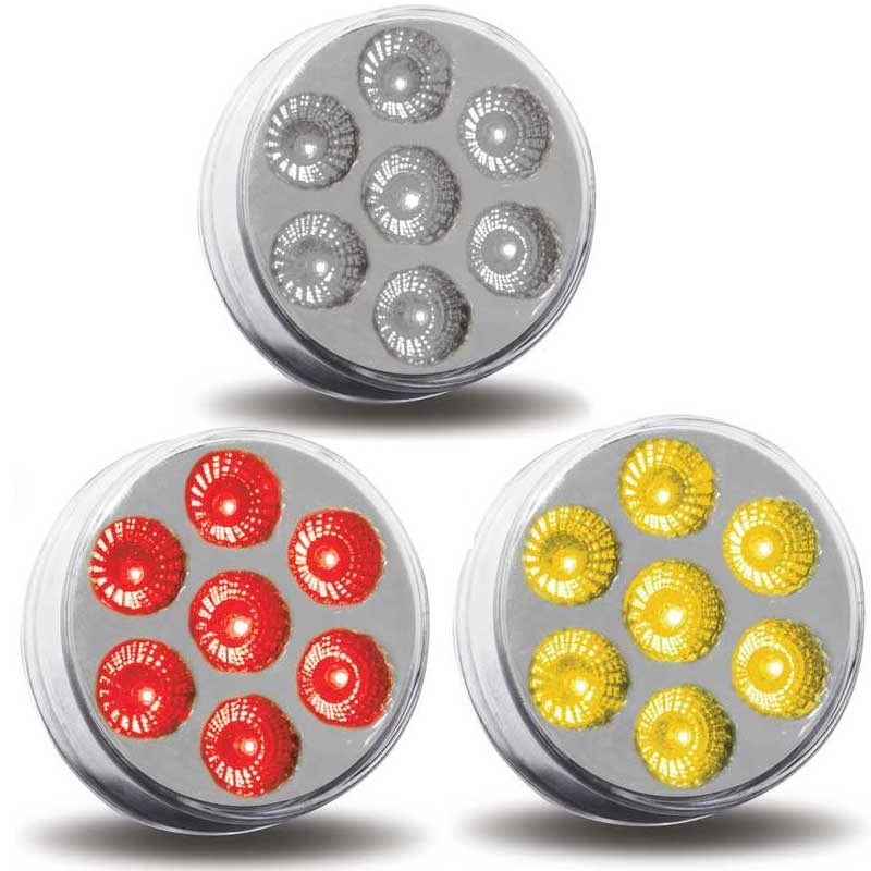 2" CLEAR AMBER/ CLEAR RED/ RED LENS MARKER LIGHT- 2XCA/ 2XCR/ 2XR
