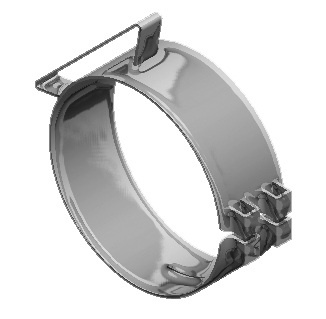 Lincoln Chrome 8 Inch Wide Exhaust Clamp