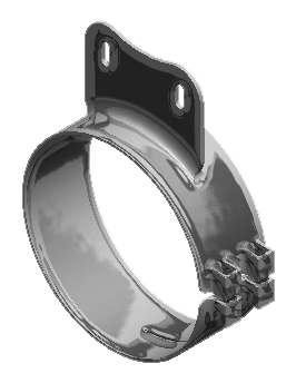 Lincoln Chrome 8 Inch Wide Exhaust Clamp
