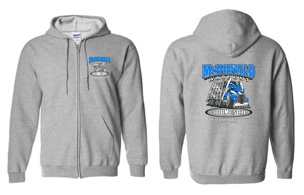 McDonald Washout Adult Hoodie/ Design 4