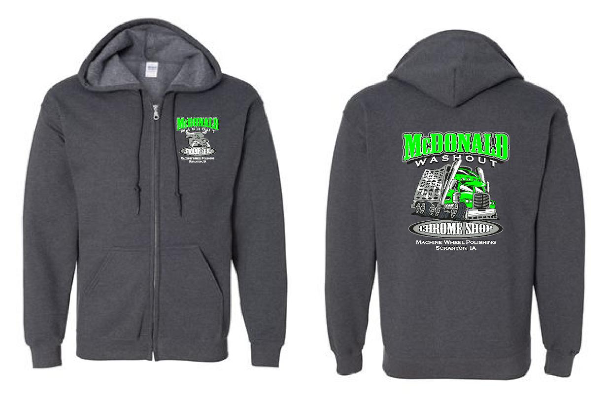 McDonald Washout Adult Hoodie/ Design 4