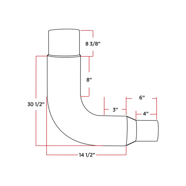 Trux 90 Degree Exhaust Elbow