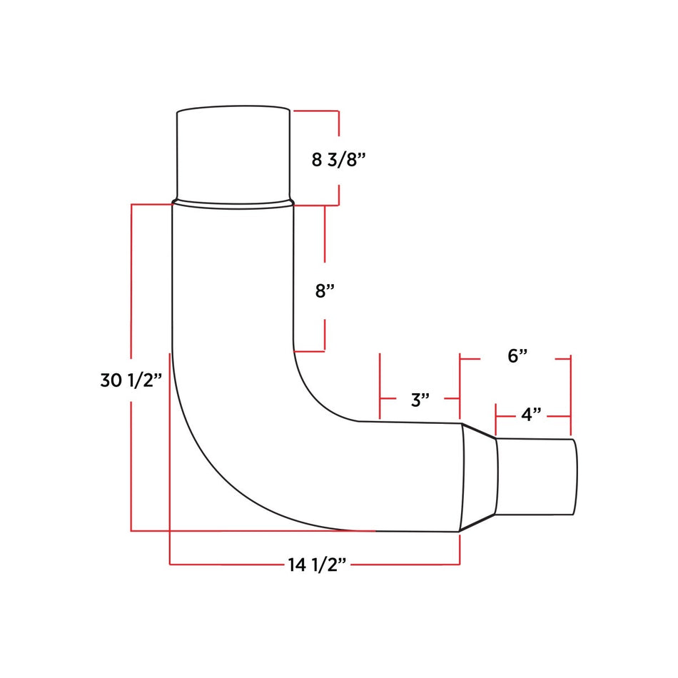 Trux 90 Degree Exhaust Elbow