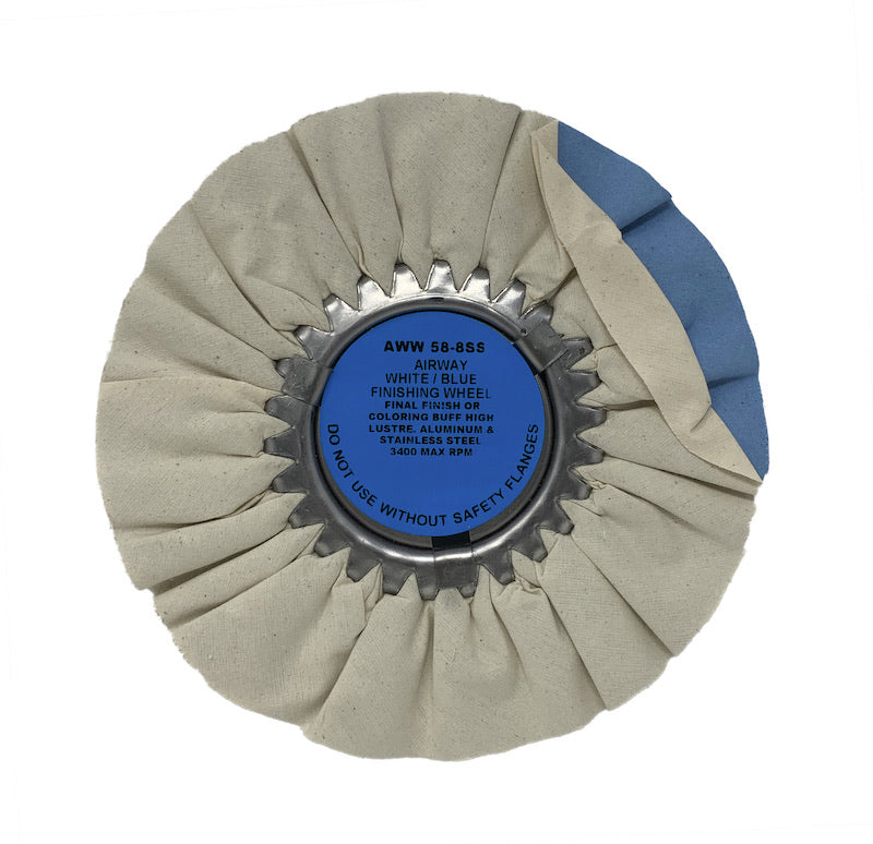Zephyr 4 White Buffing Wheel with Shank 4SM50P