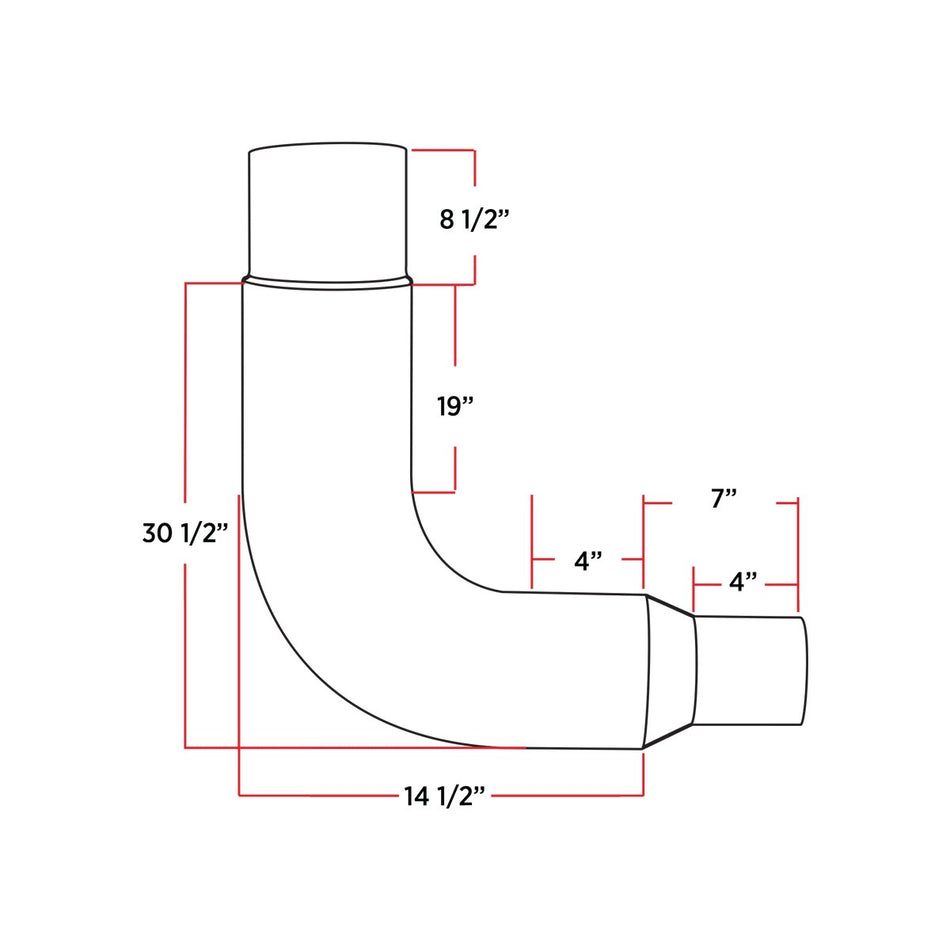 Trux 90 Degree Exhaust Elbow