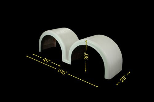 Talladega Fiberglass Double Hump Classic Style Fenders