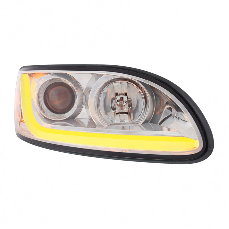 United Pacific PETERBILT 330 335 382 384 386 387 PROJECTOR HEADLIGHT WITH LED DUAL FUNCTION LIGHT BAR