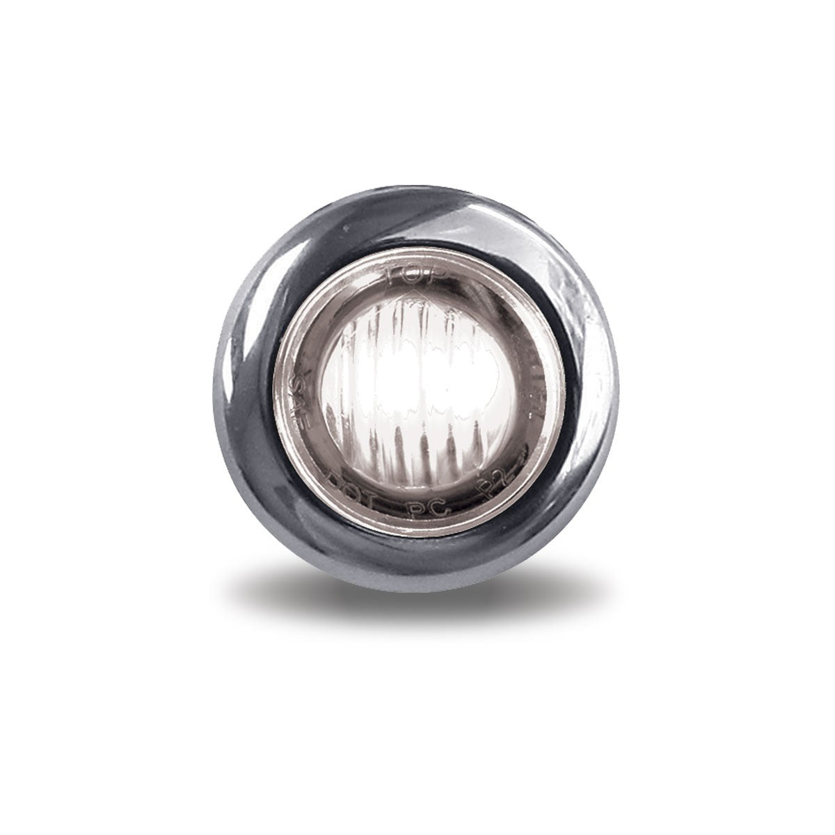 TRUX RED MINI BUTTON 3/4 ROUND LED (2 WIRES)- B2CR/ B2R