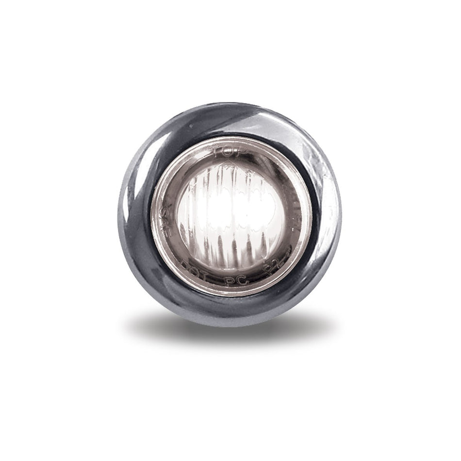 TRUX RED MINI BUTTON 3/4 ROUND LED (2 WIRES)- B2CR/ B2R
