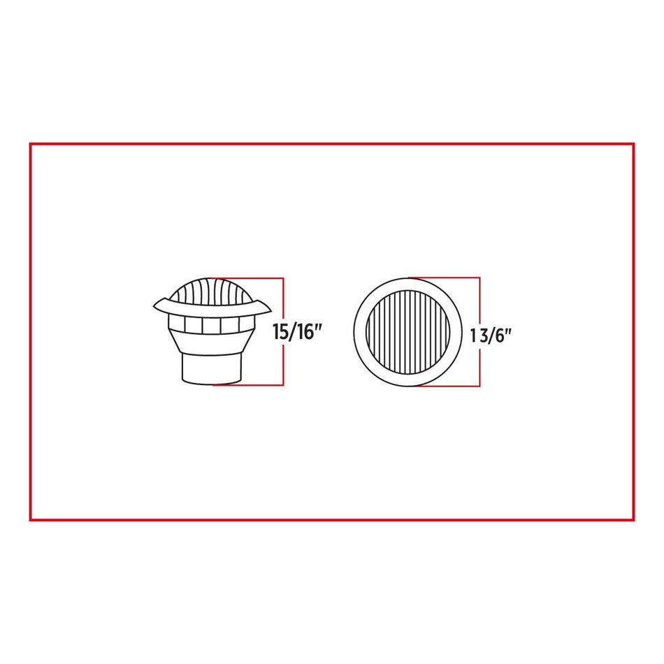 TRUX MINI BUTTON AMBER LED (3 WIRE)- B3A