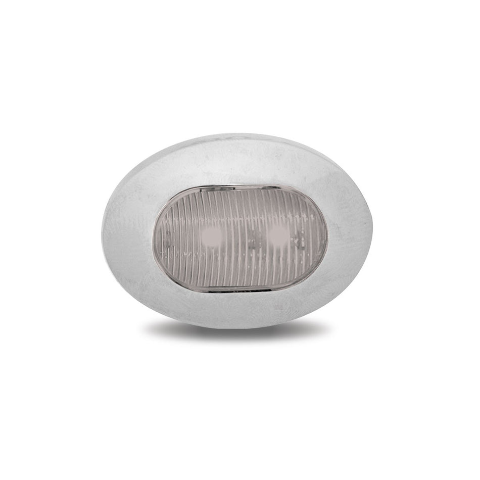 Trux 3/4" CLEAR AMBER MARKER OVAL LED LIGHT - 2 DIODES