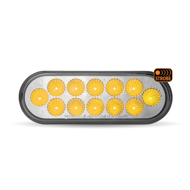 Oval Dual Revolution Stop, Turn And Tail Light To Amber Strobe Light- OX60RAS