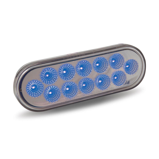 Oval Dual Revolution Red Stop / Turn / Tail Signal with Blue/Green/Purple Marker- OX60R