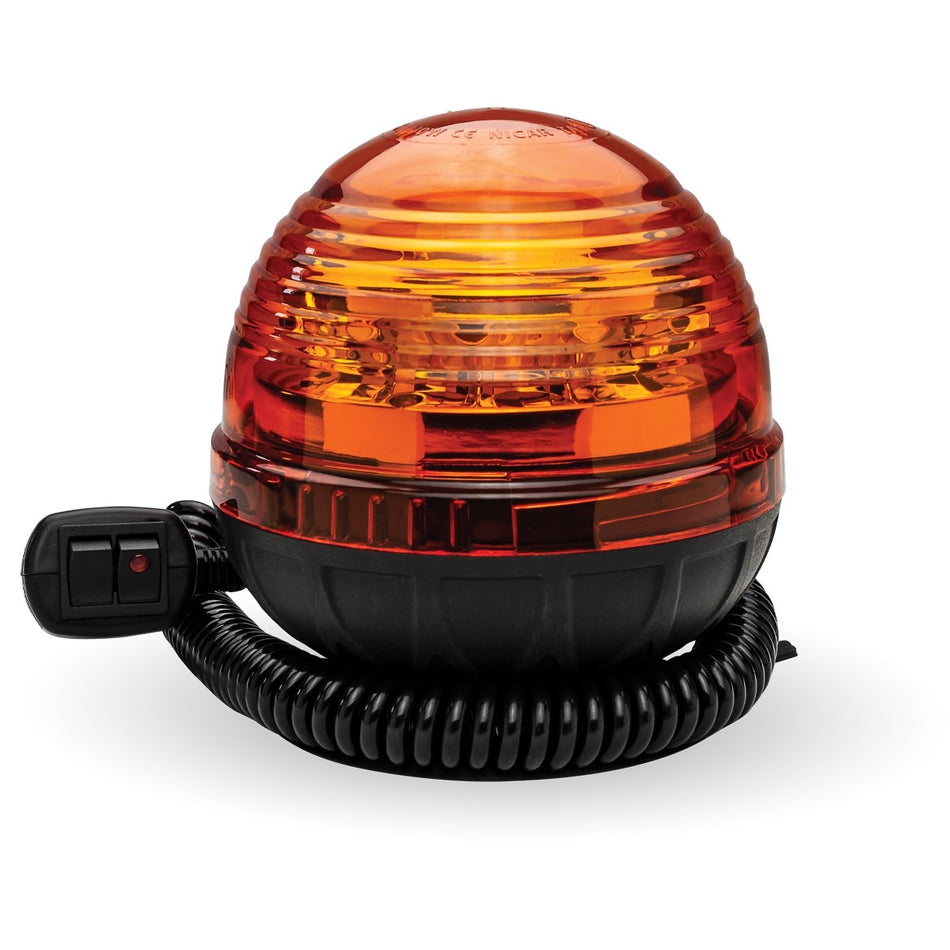 DOME AMBER LED STROBE LIGHT WITH 3 FLASH PATTERNS