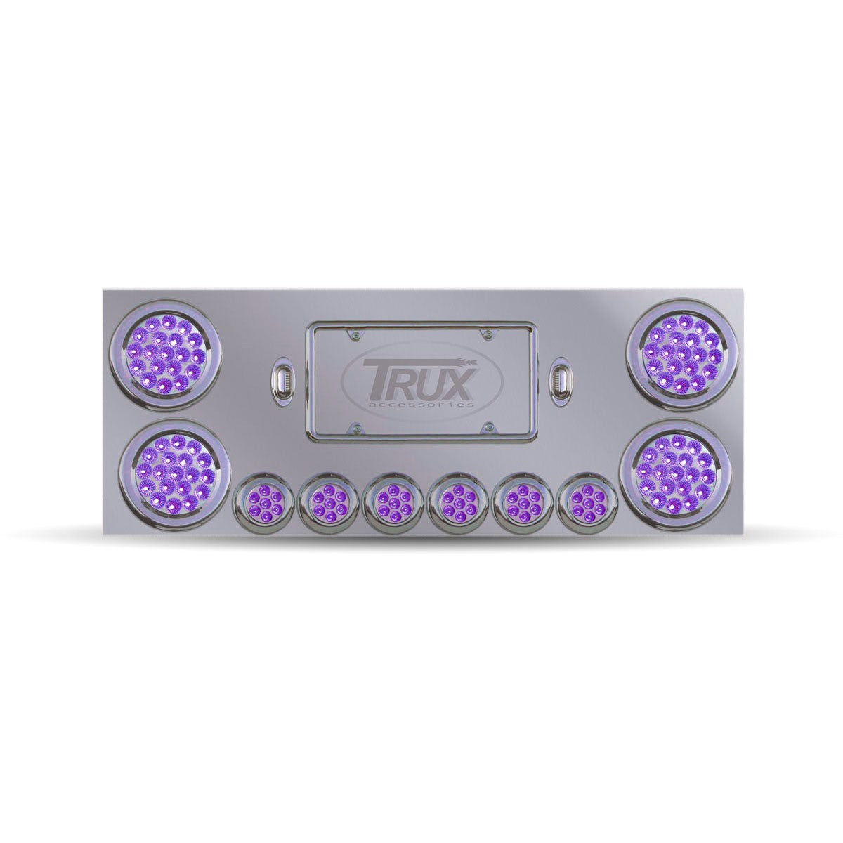 Trux STANDARD REAR CENTER PANEL WITH 4" LEDS / 2" LEDS / 2 LICENSE LEDS