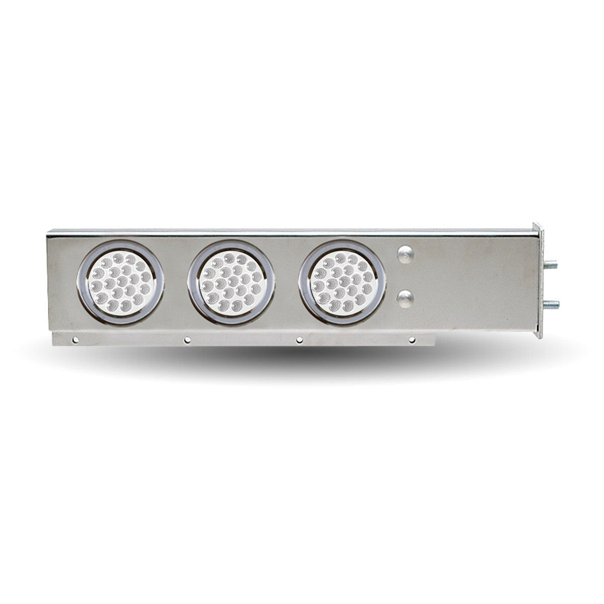 Mud Flap Hanger Set - With Slanted 6 Oval Light Holes, Stainless Stee